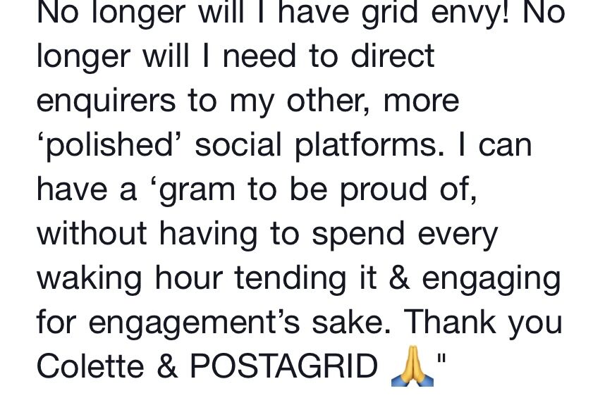 Postagrid in a Day review... No longer will I have grid envy! No longer will I need to direct enquiries to my other more polished social platforms. I can have a grid to be proud of.